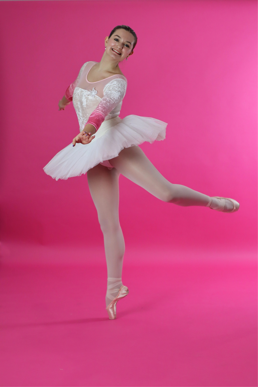 🌸 The Waltz Leotard | Pink Ombré Velvet